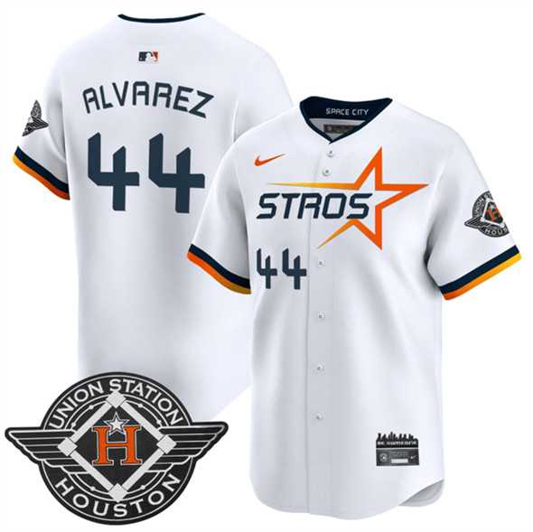 Men%27s Houston Astros #44 Yordan Alvarez White 2025 City Connect Limited Stitched Jersey Dzhi